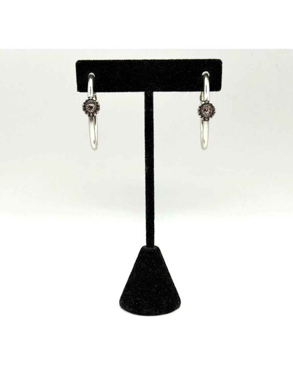 Brighton Twinkle Medium Hoop Post Earrings Silver-Tone